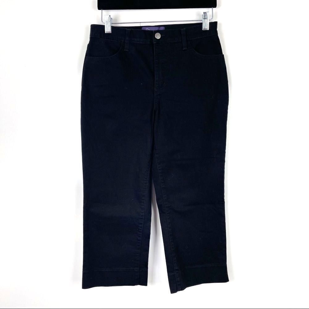 NYDJ Not Your Daughter's Jeans Cropped Capri Jeans Black Women's Size 4